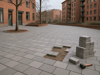 Plattläggning utförd av ES Sten och Anläggning i Göteborg