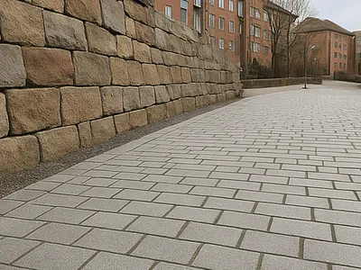 Gatsten och markarbete för bostadsrättsförening